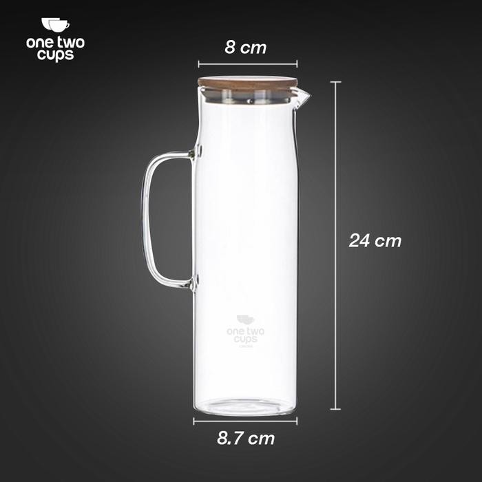 TEKO KACA TEH PITCHER BOROSILICATE GLASS 1200 ML