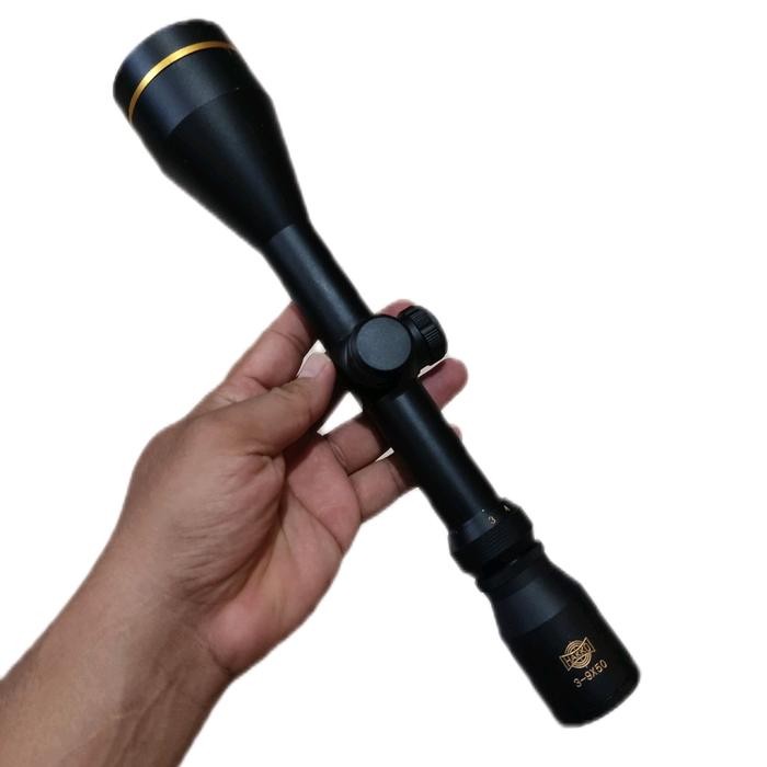 Terbagus Teleskop Hakko Ring Gold 3-9X50 Reticle Mildot Teropong Terlariss 