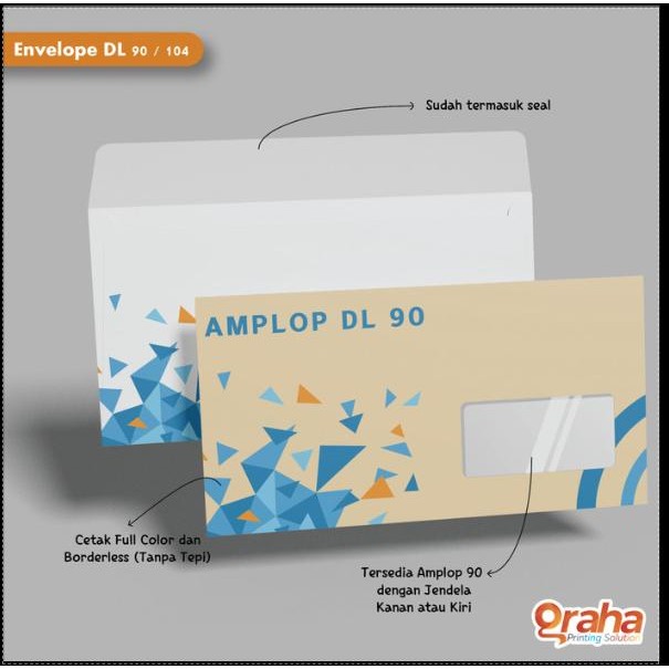 

CETAK AMPLOP DL FULL COLOR TANPA SEAL BORDERLESS HASIL CETAK BERKUALITAS DENGAN PILIHAN KERTAS WARNA