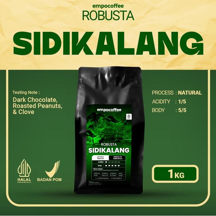 

Kopi Robusta Sidikalang Sumatra Coffee Bean Espresso Coffe Beans 1 Kg