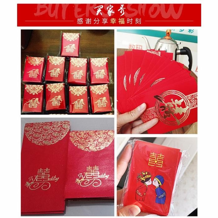 

ANGPAU WEDDING UK M SEDANG / AMPLOP MERAH ANGPAO PERNIKAHAN SHUANG XI KODE 7