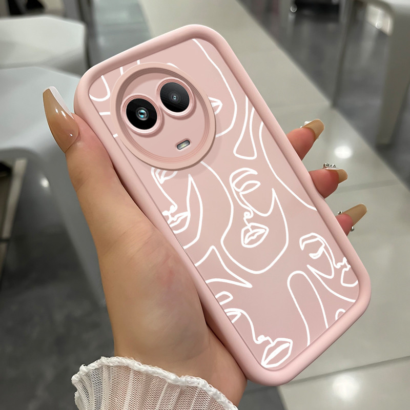 Casing Hp untuk Realme C67 12 Lite  Case Casing HP Softcase ponsel silikon tahan Kasing Seni Abstrak