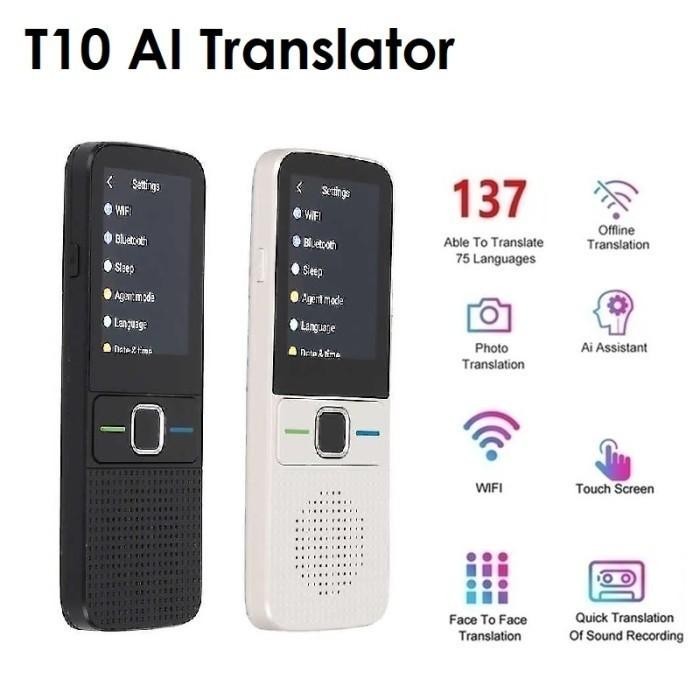

T10 - Portable Audio Ai Voice Translator - Support Photo Translation