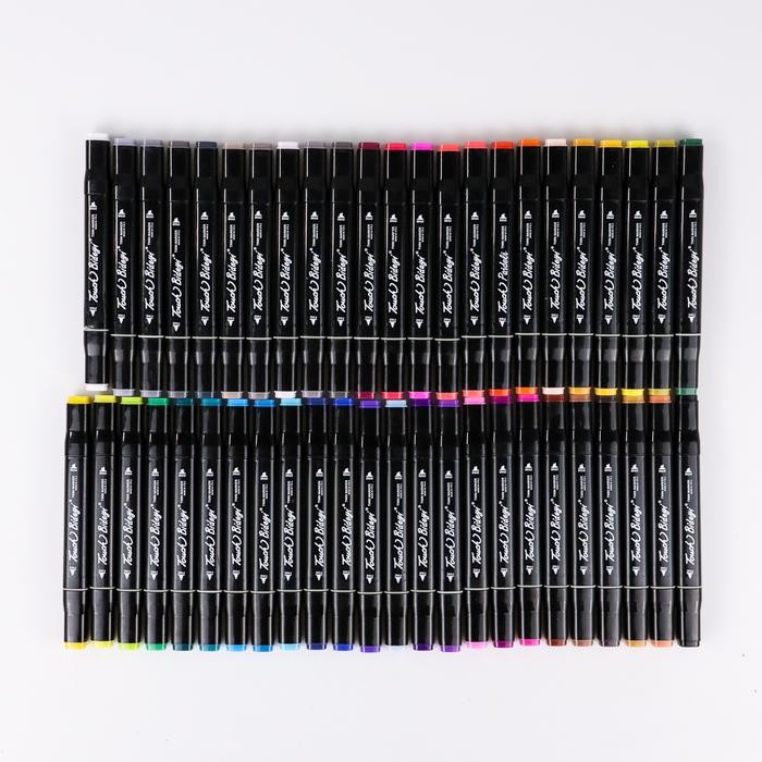 

Set Spidol Warna Dual Side Fine Art Brush Pen Art Marker 48 Warna