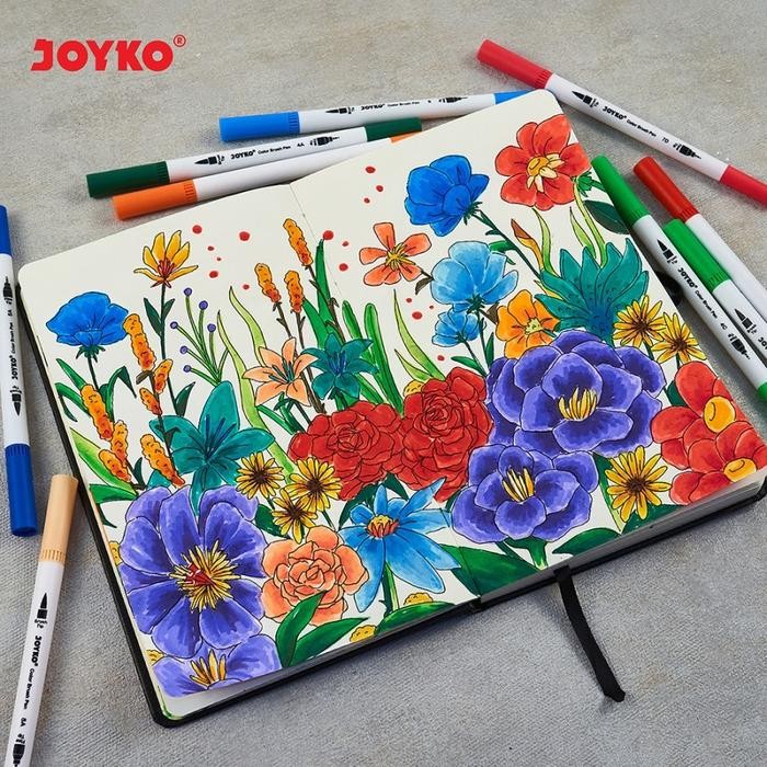 

(Set) Spidol Color Brush Pen - Joyko Clp-06 12 Warna