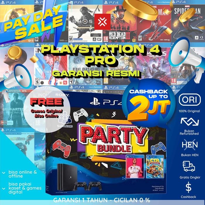 SONY PS4 Pro 1 TB Garansi Resmi Sony Indonesia 2 Tahun Bundle Games