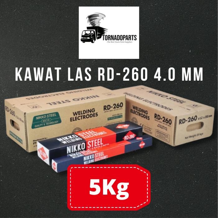 5Kg Nikko Steel Kawat Las Rd 260 Rd260 1.6 2.0 2.6 3.2 4.0 Mm Termurah #Gratisongkir