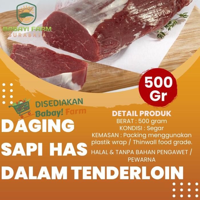 

(Expert) Daging Sapi Has Dalam / Beef Tenderloin 500 gr / Lulur dalam 1 kg