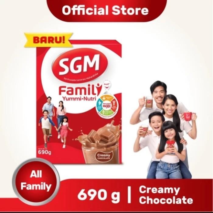 

(Expert) SGM family yummi nutri creamy chocolate 690gr susu bubuk cokelat