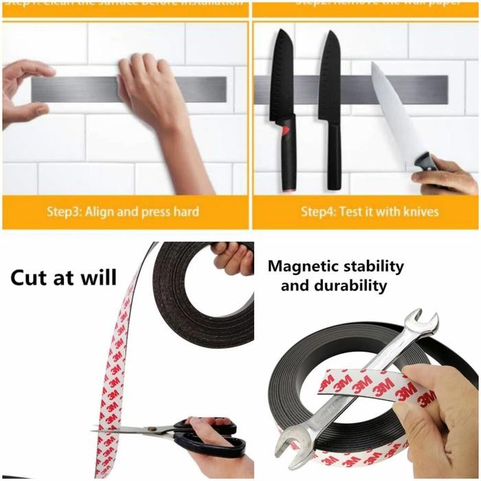 

Stok Baru NIKTO Lakban Ajaib Sticker Magnetik Strong Tape Nempel Logam Serbaguna