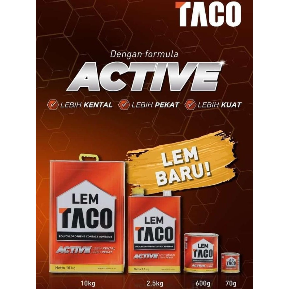 

Stok Baru Taco Lem Kuning Active TA