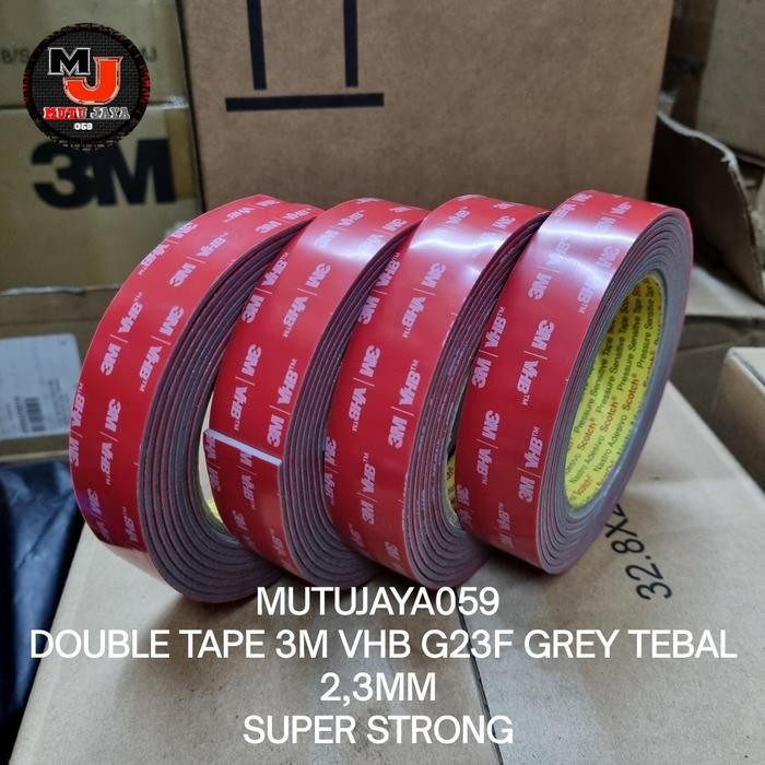 

Stok Baru Double Tape 3 M VHB G23F Grey Uk 18mm x 3mtr Tebal 2,3mm Acrylic Foam Tape