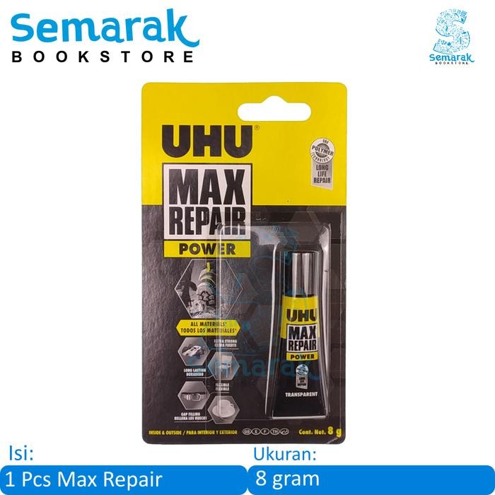 

Stok Baru UHU Max Repair Power Lem Serbaguna 8 gr