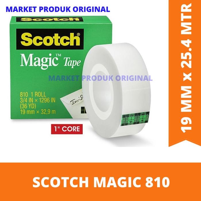 

Stok Baru 3m scotch magic tape 810 roll 3/4" x 1296"/36yrd ( 33mtr )