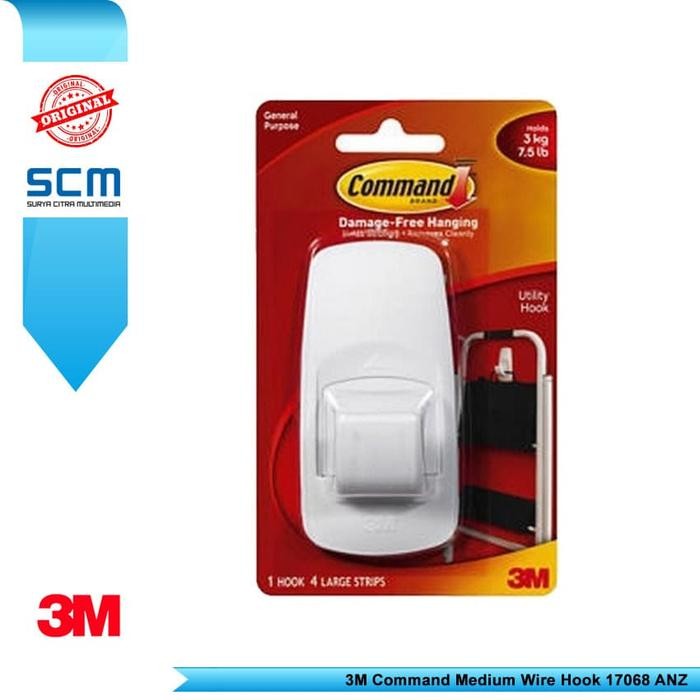 

Stok Baru 3M Command Jumbo Utility Hook 17004 ANZ