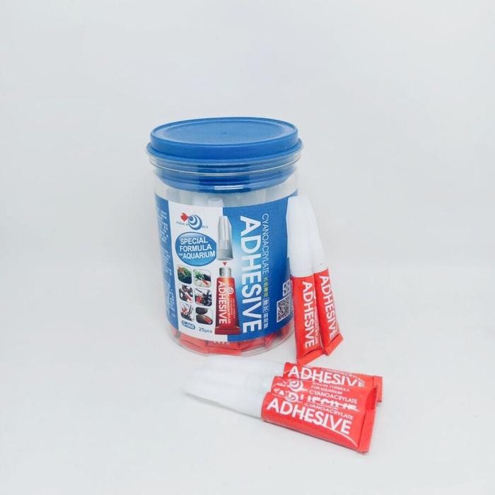 

Stok Baru Aqua World Lem Adhesive 5gr (25pcs) Cyanoacrylate Aquascape Coral Laut