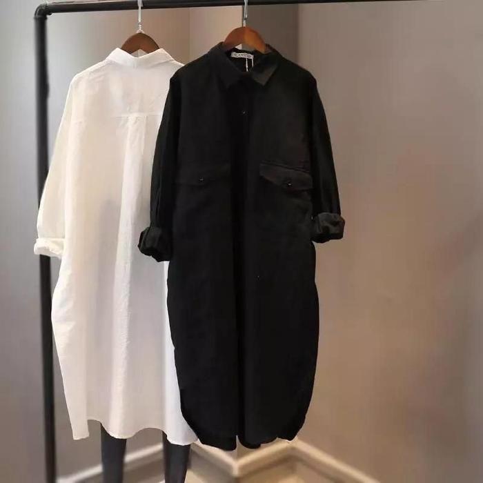 SJM TUNIK OVERSIZED WANITA PL LINEN IMPORT PREMIUM JUMBO 8031