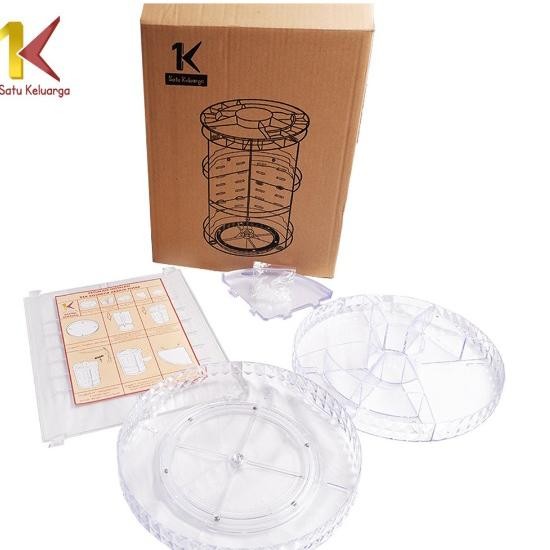 Rak Kosmetik Akrilik Putar Rak Putar Tempat Make Up Dan Skincare