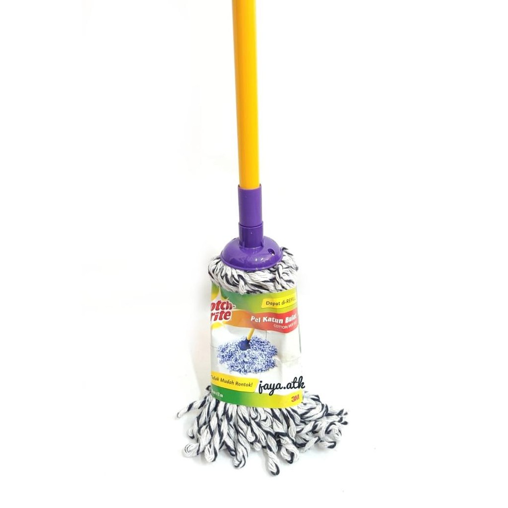 Alat Pel Lantai Tongkat Mop Scot Brite Id-70 Lap Pel Sumbu Katun