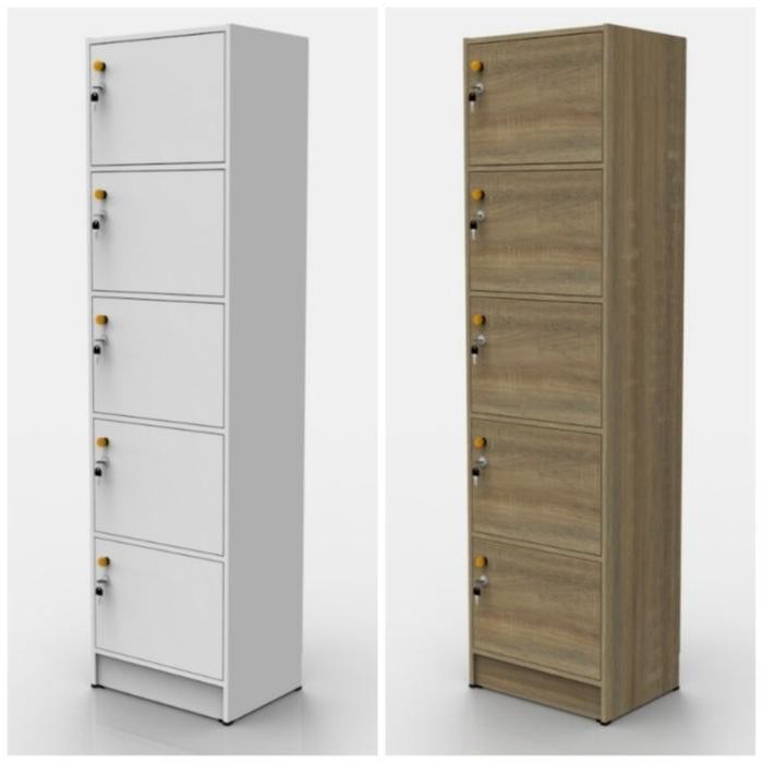 

Rak Lemari Susun 5 Minimalis Loker Ku Seaguna AUFA dengan Kunci tu Putih Furniture Kantor Sekolah