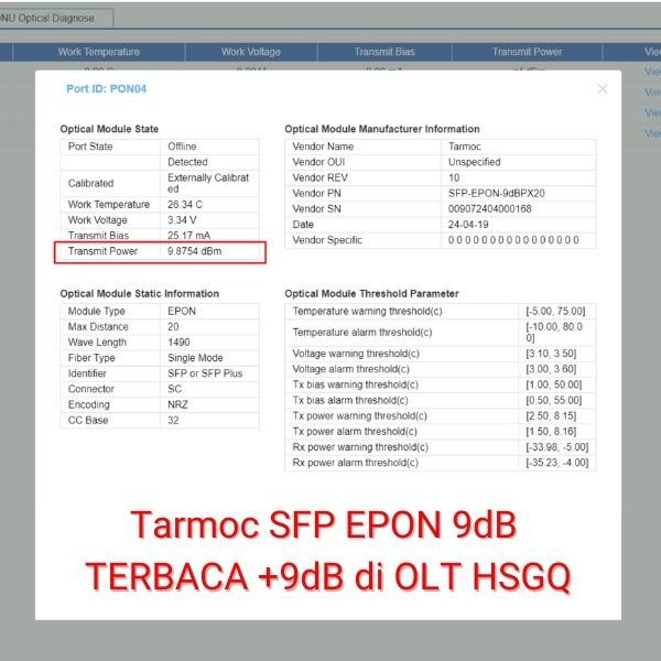 Best Seller Tarmoc Sfp-Epon-9Dbpx20 Sfp Epon Olt Px20+++ 9Db Sfp Olt Epon 9Db