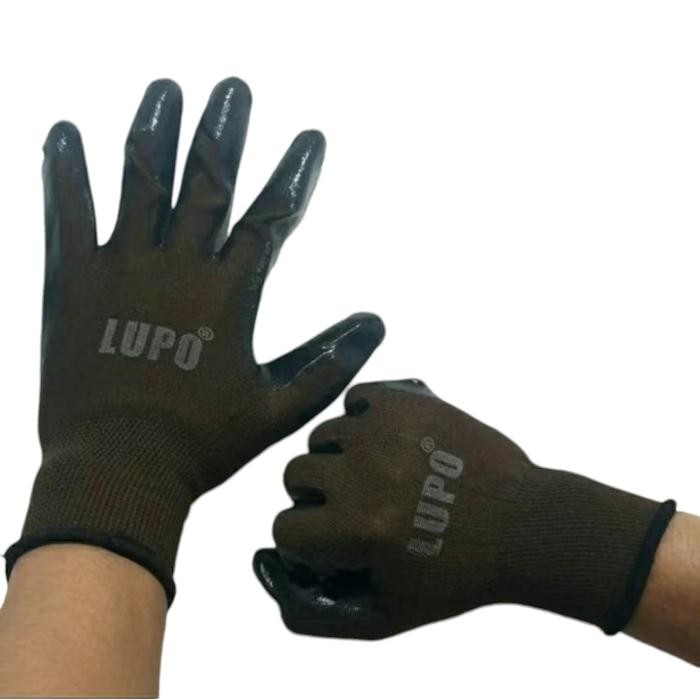 Sarung Tangan Safety Merk Lupo /Sarung Tangan Kerja Merk Lupo/Sarung Tangan Industri Karet Latex