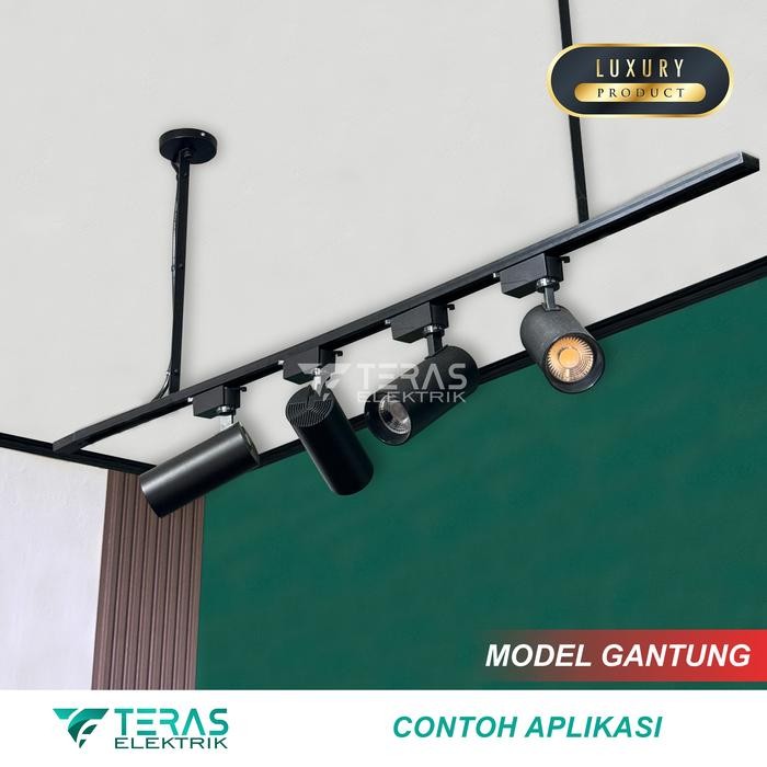 REL GANTUNG LAMPU SOROT SPOTLIGHT RAIL TRACK KHUSUS LAMPU SOROT REL + TIANG GANTUNG