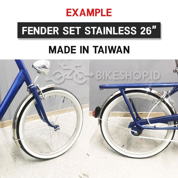 FENDER SELEBOR SPAKBOR 26" 24" 20" SEPEDA MTB MINI CTB WARNA STAINLESS TAIWAN HIGH QUALITY
