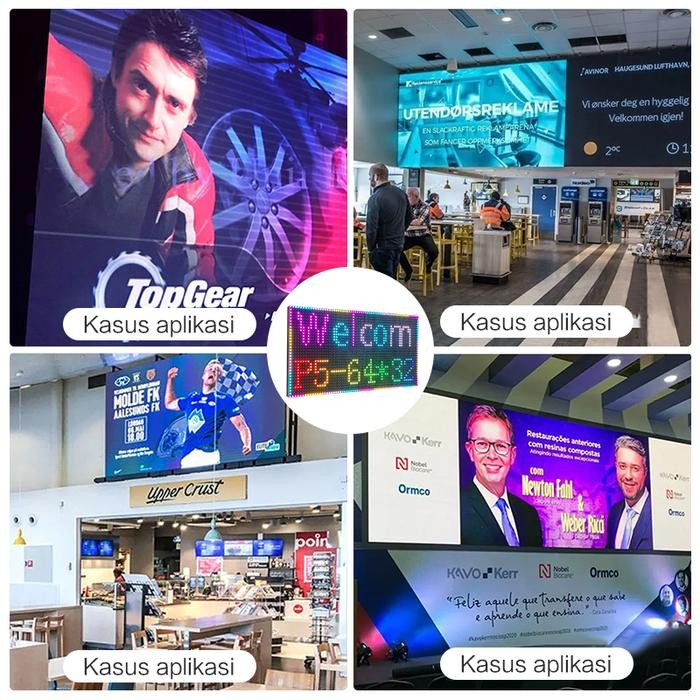 PANEL MODULE MODUL LED P5 INDOOR RGB FULL COLOR RUNNING TEXT