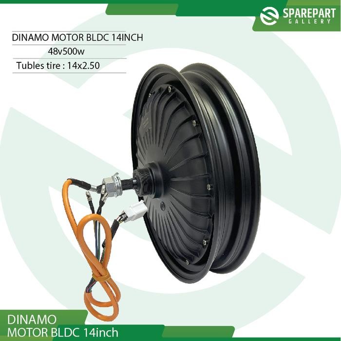 Dinamo bldc 14in 48v500w electric bike hub motor ring14"