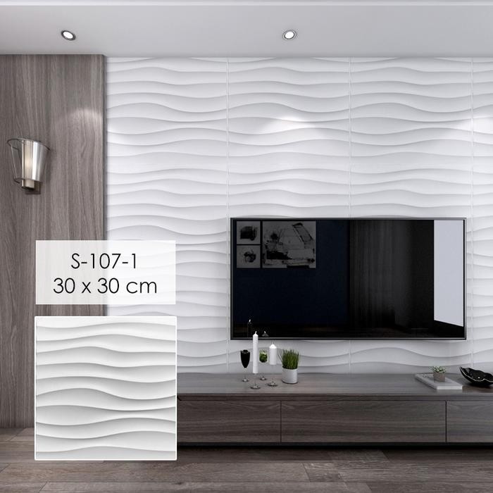 (Expert) Wall Panel 3D Dinding Ornamen Bahan PVC Bisa Dibersihkan Motif Timbul