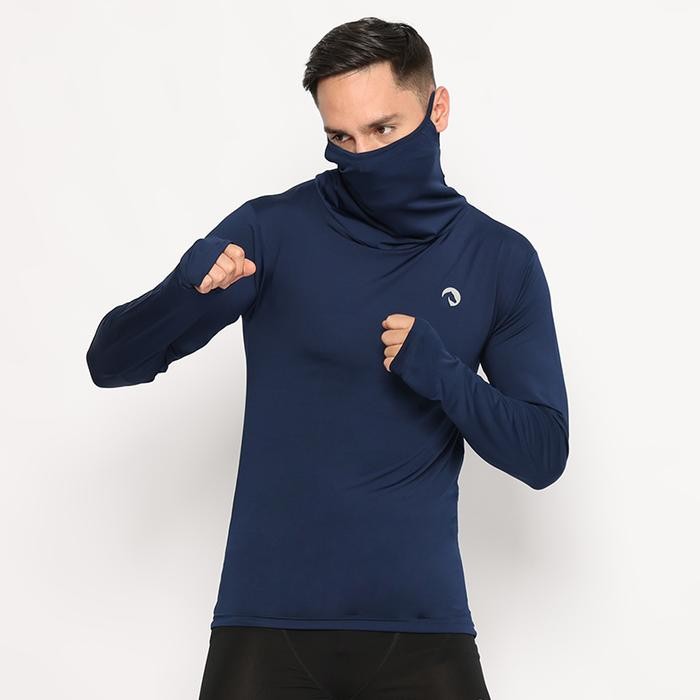 Baselayer Manset Waldos Ninja Navy Maskable Sports Olahraga