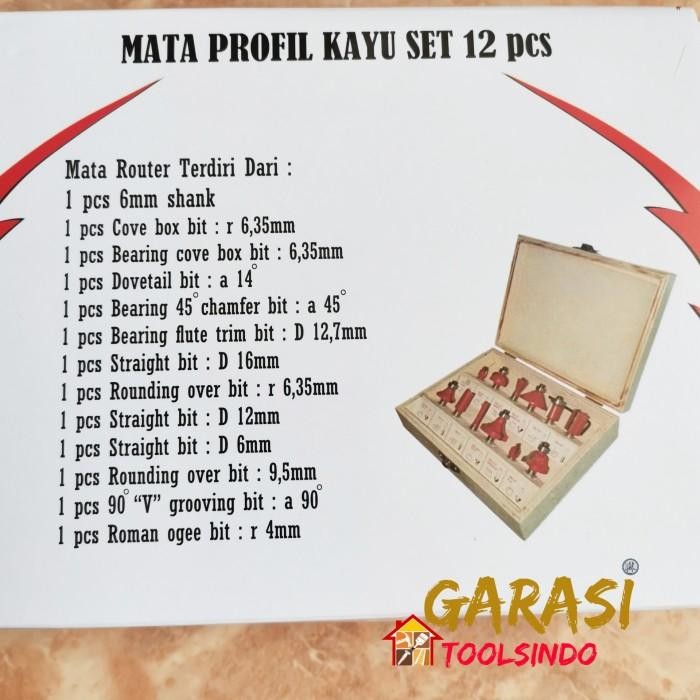 Expert mata profil set 12 pcs Mailtank mata router set mata bor profil kayu