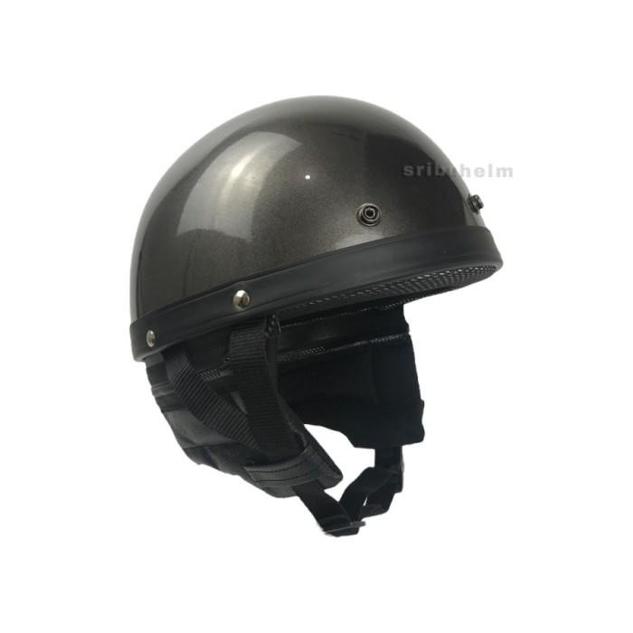 [Expert] Helm Bogo Retro Vintage Chips Cetok Batok Setengah Kepala Dewasa Polos