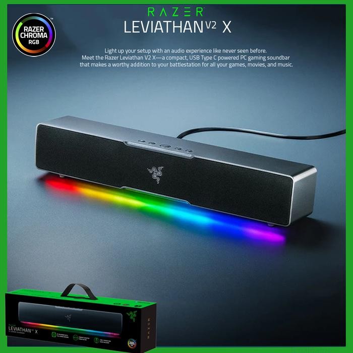 Terlaris Razer Leviathan V2 X - Compact, Usb Type C Pc Soundbar Ongkir Termurah