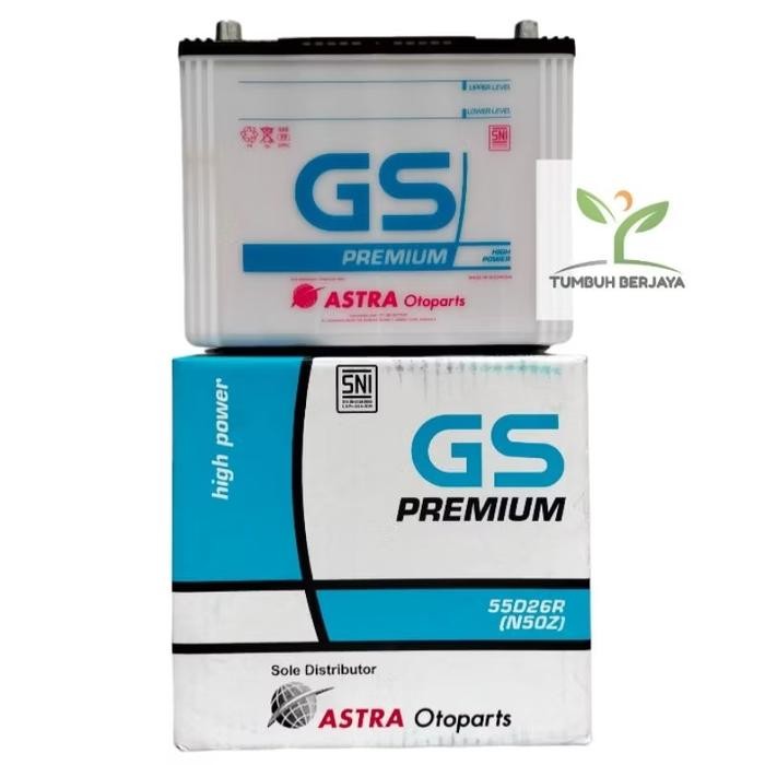 Aki mobil GS PREMIUM N50Z ORI ASTRA Canter Truk ban dobel Timor Accord