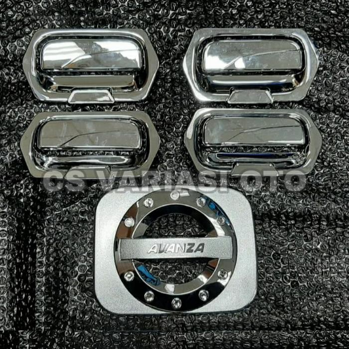 Paket Outer Handle Tank Cover Avanza 2010 Xtivo Chrome Jsl