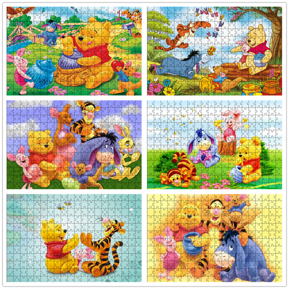 Diy Jigsaw Puzzle Toy Cartoon Disney Winnie The Pooh Puzzle Stimulate