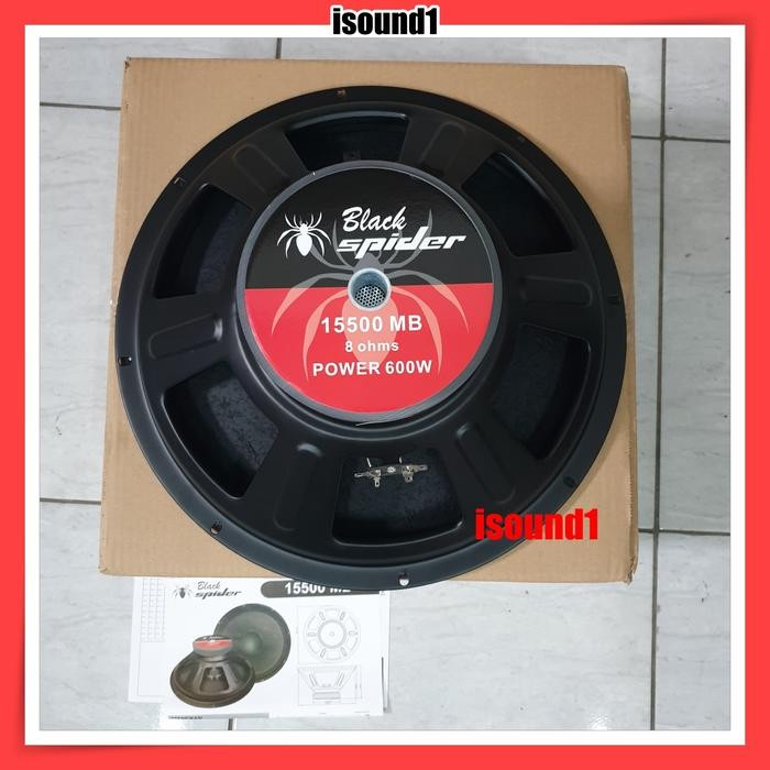 Speaker Black Spider 15 In 15500 Mb Woofer Blackspider 15500Mb Ori