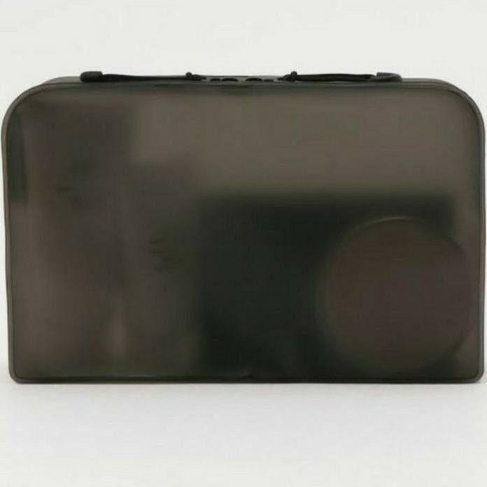 Muji - Self Standing Pouch Black (L) Kantongtransparan