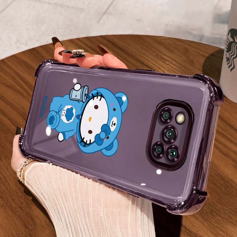 Casing Hp untuk Xiaomi POCO X3 POCO X3 NFC POCO X3 Pro Case Kartun Kasing Glitter Perlindungan airba