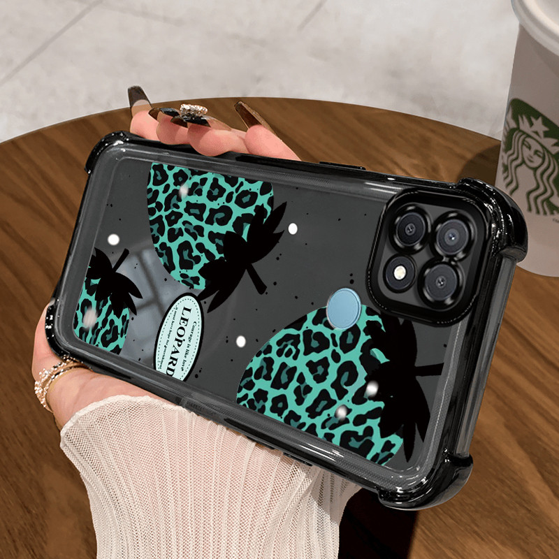 Casing Hp untuk OPPO A15 A15s A35 4G Case Casing Kesing macan tutul cinta Softcase HP pelindung sili