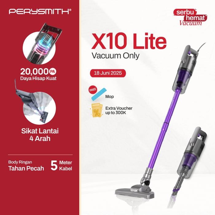 PERYSMITH X10 LITE HANDHELD VACUUM CLEANER PORTABLE HOME PENYEDOT DEBU PERYSMITH VAKUM CLEANER