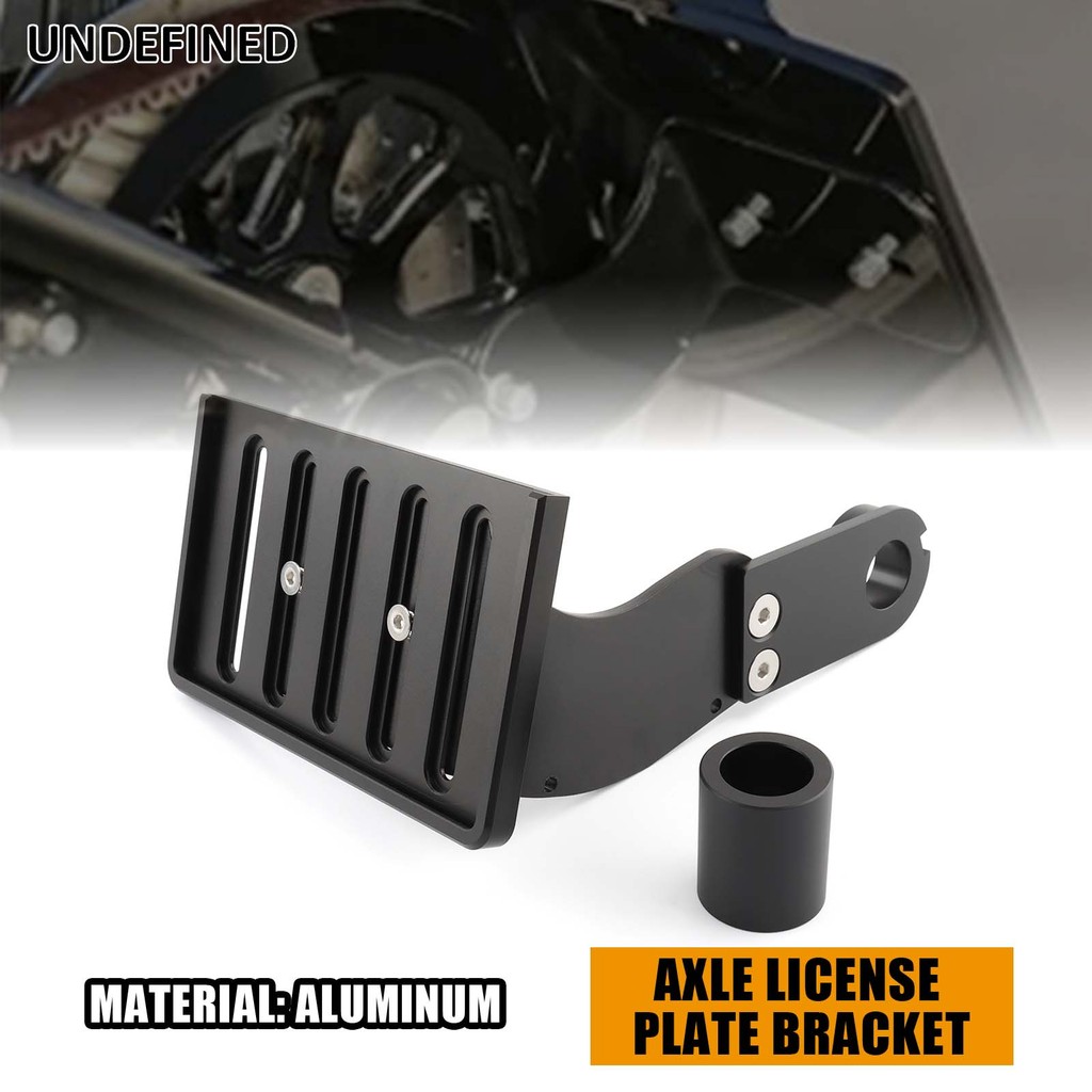 Axle Side Mount License Plate Holder Bracket For Harley 18-24 Softail Slim Breakout Fatboy Low Rider