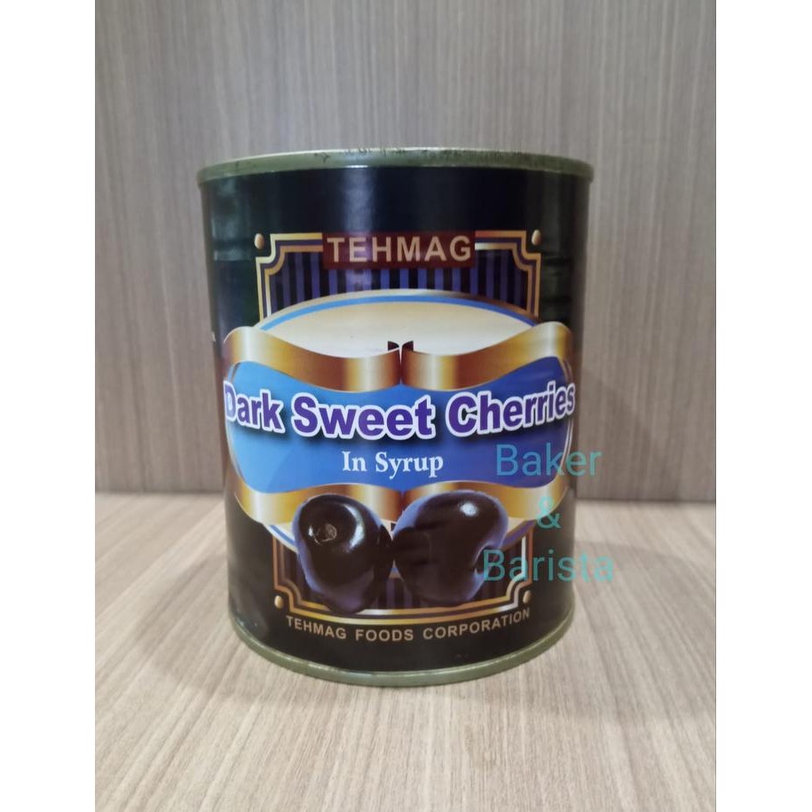 

Tehmag Dark Sweet Cherries in syrup / Buah Dark Cherry Hiasan kue