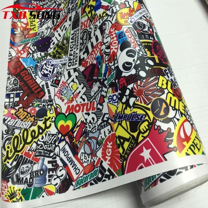 Bomb Vinyl Sticker on Car DIY Graffiti Sticker Bomb Wrap Car Stickers