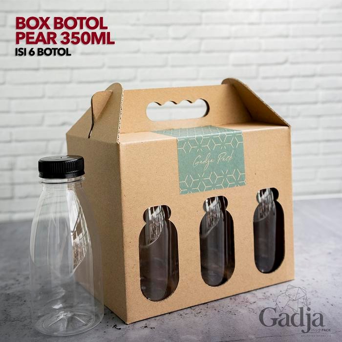 Box Kemasan Minuman Botol Kale 350Ml - Jinjing - Isi 6 Botol