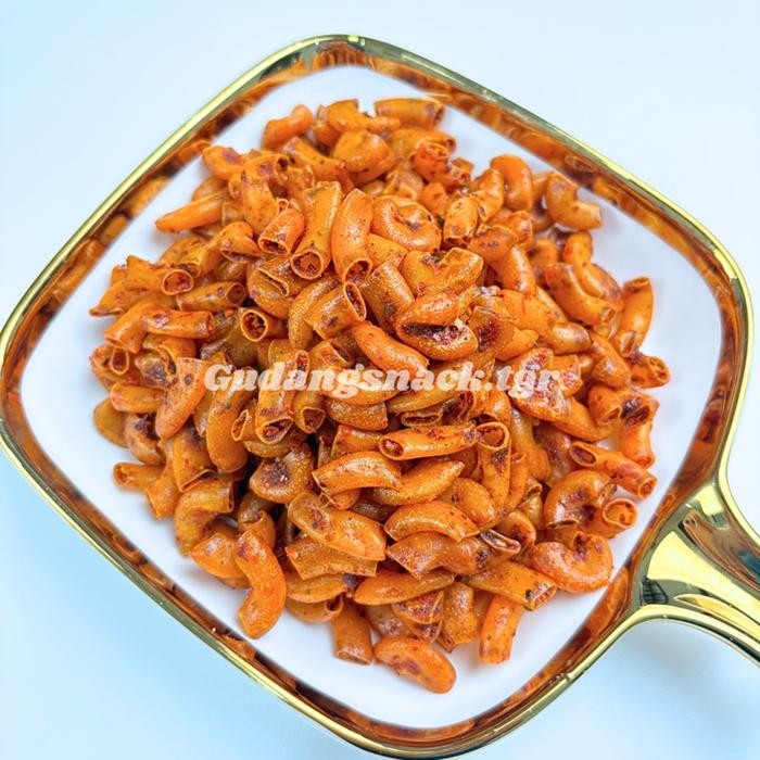 

500 Gr Makaroni Cikruh Pedas Daun Jeruk Makaroni Basah Cemilan Food Snack Goreng