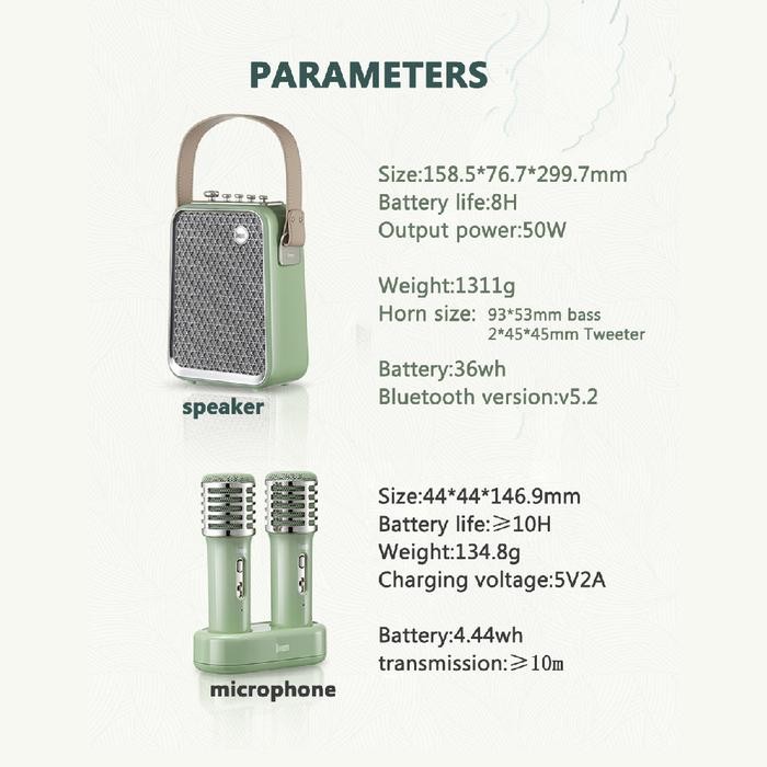 Divoom Songbird-Hq 50W Dual C Karaoke Bluetooth Speaker I Divoom Speaker Bluetooth