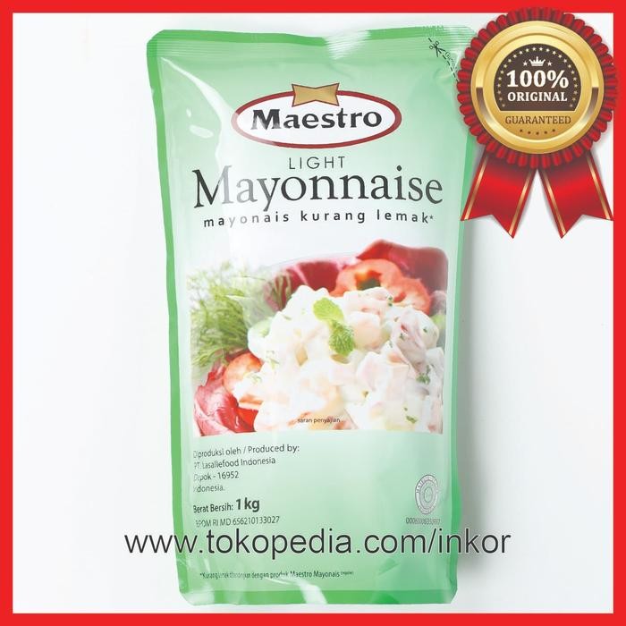 

MAESTRO MAYONNAISE MAYONAIS POUCH 1KG New
